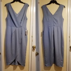 NWOT Cooper St V neck sheath dress high low